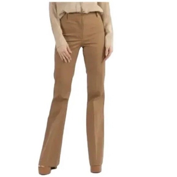 Nili Lotan Arielle Pant Straight Leg Pants in Whiskey Quiet Luxury Tan Size 6 - Picture 2 of 11